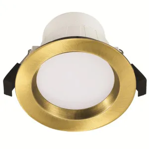 Roystar 9W Recessed TRIColour Dipswitch LED Dimmable IP44 Downlight Satin Brass by Eglo, a LED Lighting for sale on Style Sourcebook