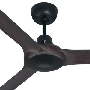 Spyda 3 Blade 56" Indoor/Outdoor Designer Ceiling Fan Walnut by Ventair, a Ceiling Fans for sale on Style Sourcebook