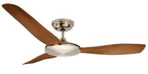 Sorrento 52" 1300mm DC Ceiling Fan With Remote Control Brushed Chrome by Mercator, a Ceiling Fans for sale on Style Sourcebook