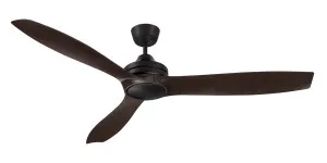 Mercator Lora 60" DC Ceiling Fan And Remote Black and Dark Timber-Look by Mercator, a Ceiling Fans for sale on Style Sourcebook