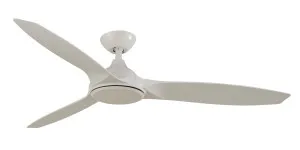 Martec 56" Newport DC ABS Blade Indoor/Outdoor Ceiling Fan With Remote White Satin by Martec, a Ceiling Fans for sale on Style Sourcebook