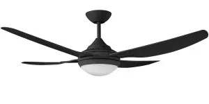 Ingram Deka 52" 1300mm Indoor/Outdoor Ceiling Fan With LED Light Black - CCT by Deka, a Ceiling Fans for sale on Style Sourcebook