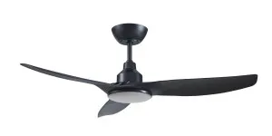 Ventair Skyfan 48" (1200mm) DC Ceiling Fan with 20W Tri Colour LED Light Smart WiFi Control and Remote Black by Ventair, a Ceiling Fans for sale on Style Sourcebook