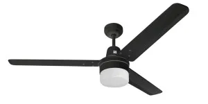 Revelair Roma 56" 3 Blade Ceiling Fan With B22 Light Black by Revelair, a Ceiling Fans for sale on Style Sourcebook