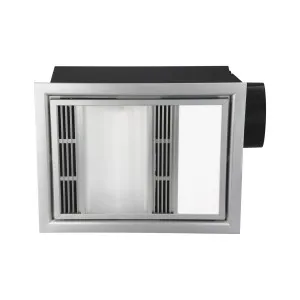 Mercator Domini 3 in 1 Exhaust Fan With 13W CCT LED Light And Heat Silver by Mercator, a Exhaust Fans for sale on Style Sourcebook