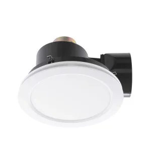 Mercator Large Revoline DIY Bathroom Exhaust Fan With 17W CCT LED Light White by Mercator, a Exhaust Fans for sale on Style Sourcebook