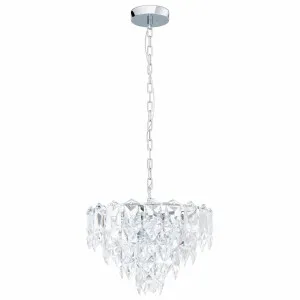 Eglo Carvario Crystal Pendant Light (E14) 7 Light by Eglo, a Pendant Lighting for sale on Style Sourcebook