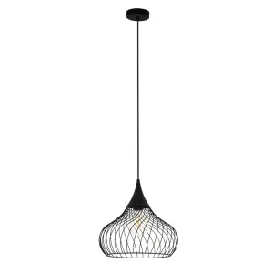 Eglo Staverton Pendant Light (E27) Black by Eglo, a Pendant Lighting for sale on Style Sourcebook