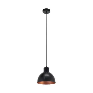 Black Eglo Truro 1 E27 Interior Pendant Light by Eglo, a Pendant Lighting for sale on Style Sourcebook