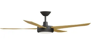 Calibo Enviro 60" (1530mm) DC Ceiling Fan with 18W CCT LED Light and Remote Black & Bamboo by Calibo, a Ceiling Fans for sale on Style Sourcebook