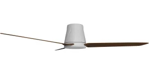 Calibo Profile 50" (1250mm) DC Low Profile Ceiling Fan with Remote White & Koa by Calibo, a Ceiling Fans for sale on Style Sourcebook