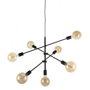 Fiorentino Radiant 7 Light Pendant (E27) Black by Fiorentino, a Pendant Lighting for sale on Style Sourcebook