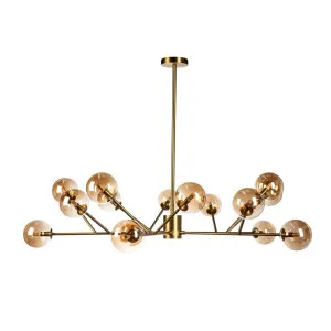 Fiorentino Holland 15 Light Glass Pendant (G9) Gold by Fiorentino, a Pendant Lighting for sale on Style Sourcebook