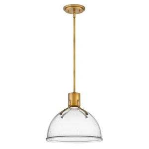 Hinkley Argo Retro Pendant Light Heritage Brass & Seedy Glass by Hinkley, a Pendant Lighting for sale on Style Sourcebook