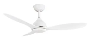 Martec Smart Elite 48" DC 3 Bladed Ceiling Fan With Remote Matt White by Martec, a Ceiling Fans for sale on Style Sourcebook