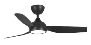 Martec Daytona 52" (1320mm) IP55 Smart WiFi DC Ceiling Fan with 24W CCT LED Light and Remote Matte Black by Martec, a Ceiling Fans for sale on Style Sourcebook