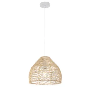 Natural Telbix Frya Woven Pendant (E27) Small by Telbix, a Pendant Lighting for sale on Style Sourcebook