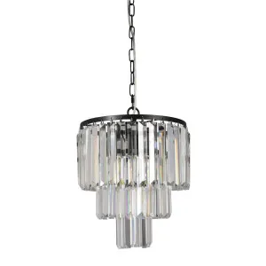 Black Fiorentino Karina Crystal Pendant (E14) 4 Light by Fiorentino, a Chandeliers for sale on Style Sourcebook