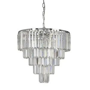 Chrome Fiorentino Karina Crystal Pendant (E14) 10 Light by Fiorentino, a Chandeliers for sale on Style Sourcebook