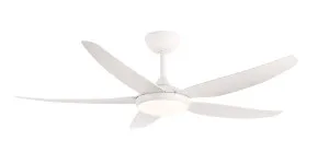 Brilliant Amari 56" (1420mm) Indoor/Outdoor Coastal Ceiling Fan with 24W CCT LED and Remote White by Brilliant, a Ceiling Fans for sale on Style Sourcebook