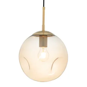 Paddington Mercator Dimpled Amber Glass Pendant Light Small by Mercator, a Pendant Lighting for sale on Style Sourcebook