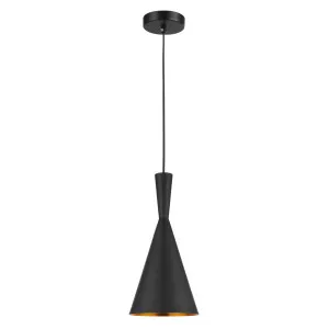 CLA Caviar Black Pendant (E27) Cone by Compact Lamps Australia, a Pendant Lighting for sale on Style Sourcebook