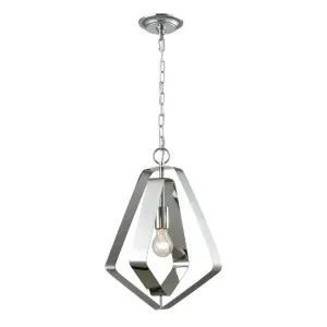 Nickel & Stainless Steel CLA Orbita Pentagon Pendant 1 Light (E27) by Compact Lamps Australia, a Pendant Lighting for sale on Style Sourcebook