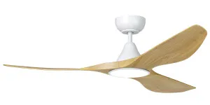 Eglo Surf 52" ABS DC Ceiling Fan with 20W CCT LED Light White & Oak by Eglo, a Ceiling Fans for sale on Style Sourcebook