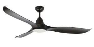 Martec 60" Wave DC Indoor/Outdoor Ceiling Fan With 18W Dimmable CCT LED Light Matt Black by Martec, a Ceiling Fans for sale on Style Sourcebook