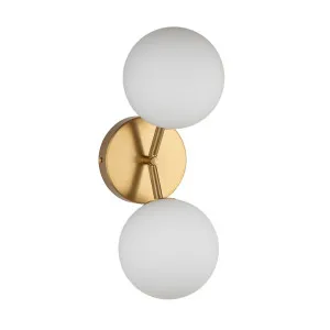 Fiorentino Pasadena 2 Light Aluminium and Opal Interior Up/Down Wall Light (G9) Gold by Fiorentino, a Wall Lighting for sale on Style Sourcebook