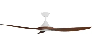 Calibo Smart CloudFan 60" (1520mm) ABS Energy Efficient DC Ceiling Fan and Remote White & Koa by Calibo, a Ceiling Fans for sale on Style Sourcebook