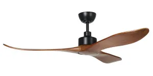 Eglo Currumbin 60" DC Timber Ceiling Fan with Remote Black & Merbau by Eglo, a Ceiling Fans for sale on Style Sourcebook