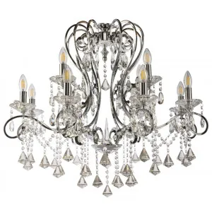 Fiorentino Boemia 12 Light Crystal Chandelier Chrome and Crystal by Fiorentino, a Chandeliers for sale on Style Sourcebook