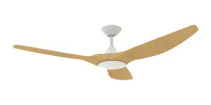 Domus Strike 60" DC Ceiling Fan with Remote White & Oak by Domus, a Ceiling Fans for sale on Style Sourcebook