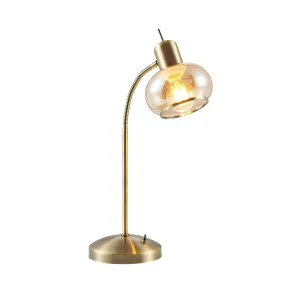 Telbix Marbell 1 Light Table Lamp (E27) Antique Brass by Telbix, a Table & Bedside Lamps for sale on Style Sourcebook