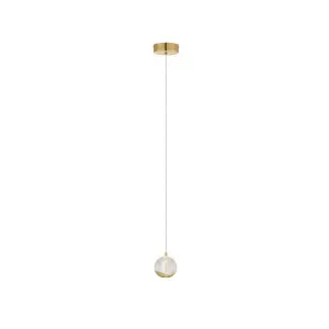 Telbix Segovia 1 Light LED Pendant Gold by Telbix, a Pendant Lighting for sale on Style Sourcebook