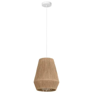 Eglo Alderney 1 Light Pendant Natural by Eglo, a Pendant Lighting for sale on Style Sourcebook