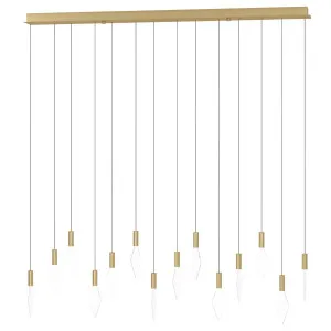 Eglo Brass Mirador Rectangular LED Pendant 14 Light by Eglo, a Pendant Lighting for sale on Style Sourcebook