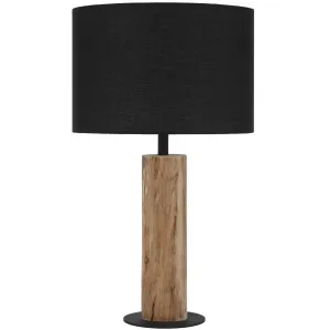 Telbix Chad Table Lamp Black & Timber by Telbix, a Table & Bedside Lamps for sale on Style Sourcebook