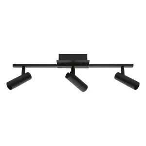 Eglo Black Tomares LED Adjustable Spotlight 3 Light Bar by Eglo, a LED Lighting for sale on Style Sourcebook