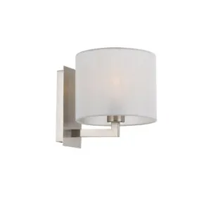 Telbix Elgar Interior Wall Light With Frosted Diffuser (E27) Matte Nickel by Telbix, a Wall Lighting for sale on Style Sourcebook