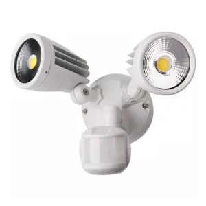 Martec Fortress 2 30W LED CCT Double Adjustable Spotlight With Sensor IP54 White by Martec, a Outdoor Lighting for sale on Style Sourcebook