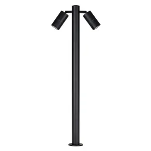 Tivah Exterior IP65 Double Adjustable Bollard LED Light 240V GU10 Black Tri-Colour by Havit, a Outdoor Lighting for sale on Style Sourcebook