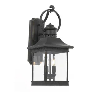 Telbix Fergus 2 Light Exterior Wall Light IP44 (E14) Black by Telbix, a Outdoor Lighting for sale on Style Sourcebook