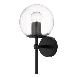 Eterna Telbix Handcrafted Wall Lamp (E27) Black & Clear by Telbix, a Outdoor Lighting for sale on Style Sourcebook