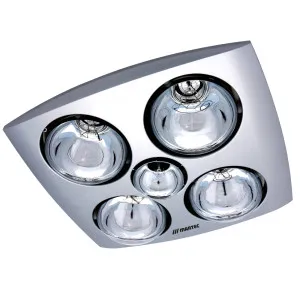 Martec Contour 4 Bathroom 3 In 1 Exhaust Fan With Light Silver by Martec, a Exhaust Fans for sale on Style Sourcebook