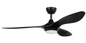 Brilliant Malta 52" (1320mm) DC Ceiling Fan with 16W LED Light and Remote Black by Brilliant, a Ceiling Fans for sale on Style Sourcebook