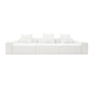 Riley Linen Pure White Modular Sofa - 3 Seater by James Lane, a Sofas for sale on Style Sourcebook