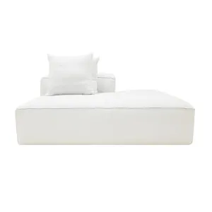 Riley Linen Pure White Module Terminal Left by James Lane, a Sofas for sale on Style Sourcebook