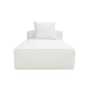 Riley Linen Pure White Module Chaise by James Lane, a Sofas for sale on Style Sourcebook